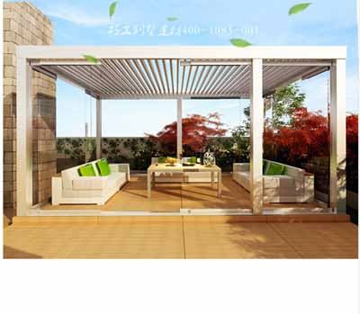 巧工別墅陽光房鋁合金戶外庭院可伸縮智能移動別墅玻璃屋天窗設計